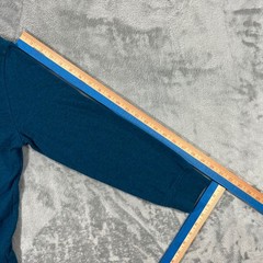 UNTUCKit Grassi Henley Shirt Mens Small Teal Blue Long Sleeve Cotton Blend