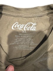 Coca-Cola Bottle Evolution Graphic T-Shirt XL Beige Tan Officially Licensed