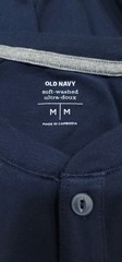 Old Navy Henley Raglan Long Sleeve Men’s Soft-Washed Blue Medium NWT