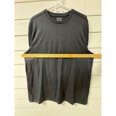 Croft & Barrow Mens XL T-Shirt Lot 2 Black Ribbed Easy Care Grey Adventure Tee