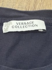 Versace Collection Men’s Graphic T Shirt Blue Geometric Print Size M