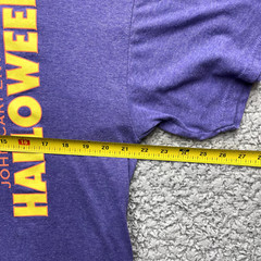 John Carpenters Halloween Shirt Mens Large Purple Everyone Deserves A Scare Crew