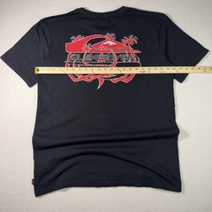 NWT Quiksilver Stranger Things Tee Mens Large Black Graphic Surf Skate Shirt