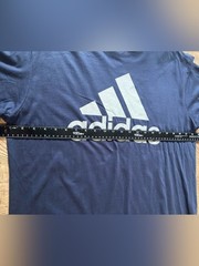 adidas Navy Blue Logo Short Sleeve Tee – XL