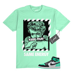 1 Green Glow Black White Mint Dunk Air Force T Shirt to Match ENERGY Jordan