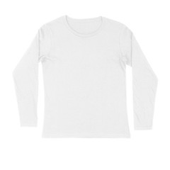 Round Neck White Color Mix Size Full Sleeve Casual Wear T shirt For Men
