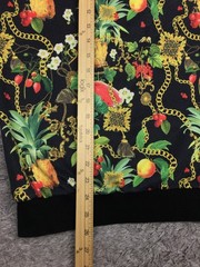 Asos Shirt Mens Size XS Extra Small Black Green Fruit Gold