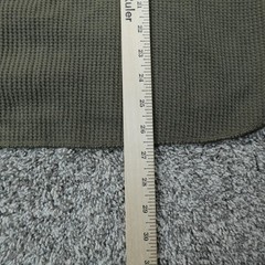 Uniqlo Shirt Mens L Green Waffle Knit Thermal Henley Long Sleeve Outdoor Casual