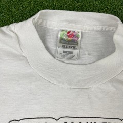 Vintage 90s Fruit of the Loom White Alien Character Cruddy T-Shirt Sz S