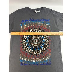 Gildan All Seeing Eye Graphic Print T-Shirt Men’s Large Gray Cotton Casual