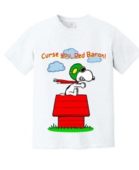 Snoopy Peanuts Flying Ace Red Baron Graphic T-Shirt Pilot T-Shirt S-4XL
