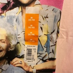 NWT The Golden Girls Betty White Pink Short Sleeve Cotton T-shirt MD (38/40)