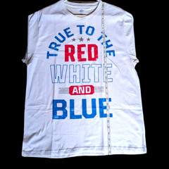 True To The Red White And Blue Graphic Tee Size L