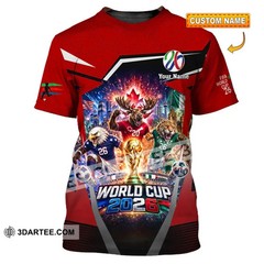 Unisex 3D Shirt – Custom Name Fifa World Cup 2026 3D Shirt all size VK14054