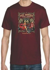 Adult DryBlend® T-Shirt – ( FULL SERVICE ROD ROUTE 66 – HOT ROD / PIN-UP / HOTTI