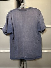 Vintage Gradient Sun Faded Blank Blue T-Shirt Men’s Size L Paint Work