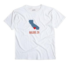 Malibu California CA T-Shirt HEART