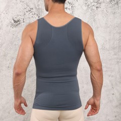 Mens Compression Shirt Slimming Body Shaper Vest Waist Traner Tops Tummy Control