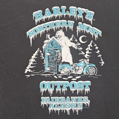 Vintage 1997 Harley Davidson TShirt Spirit Of Alaska Fairbanks Wolves Size XL