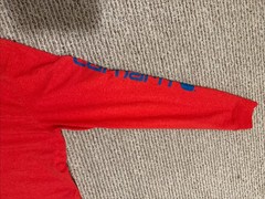 Carhartt Shirt Mens Large Tall Red Long Sleeve Logo Graphic Loose Fit K231
