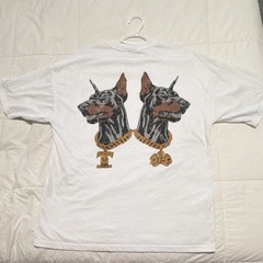 Death Row Records Doberman White Double-Sided Graphic Men’s Cotton Tee
