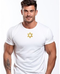 Israel T shirt Israeli T shirts Golden Star of David Patriotic Israeli Army Tee