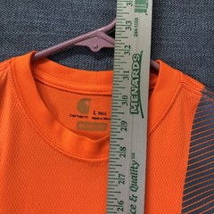 Carhartt Shirt Mens LT Orange Force Hi Vis Reflective Safety Workwear Tee