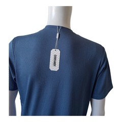 Coofandy Ribbed Henley Shirt Mens Medium Blue Short Sleeve Pocket Casual Top NWT