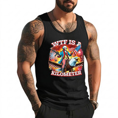 Retro WTF is A Kilometer Funny Patriotic American Freedom Tank Top