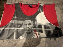 VTG Michael Jordan Vintage All Over Print Tank Top Sleveless Tshirt Size L