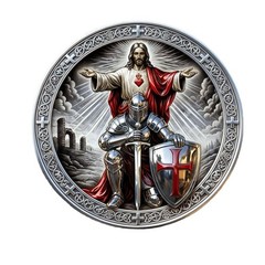 A Man of Faith-A Warrior of Christ Commemorative Coin,Jesus Challenge Coins TL