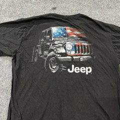 Jedco,T-Shirt,Mens,XXL Black Jeep American Flag Graphic Short Sleeve Crew Neck