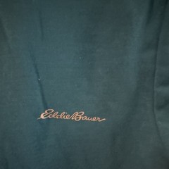 Eddie Bauer Men’s Blue Solid Logo Crew Neck Short Sleeve T-Shirt Size M