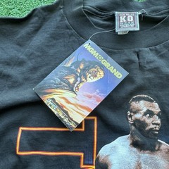 Vintage READ Mike Tyson Vs Mathis Boxing WBA Tee T-shirt Size L 90s **DRY ROT**
