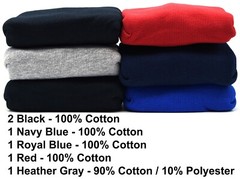 6 Blue Black Gray Red M 38-40 A-Shirt Tanks Fruit Of The Loom M 97-102 CM