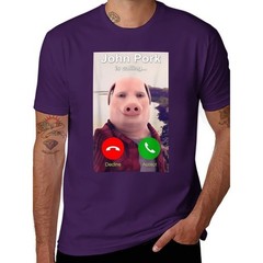 John Pork Is Calling Shirt Funny John Pork Meme Men Women T-Shirt Summer Casual