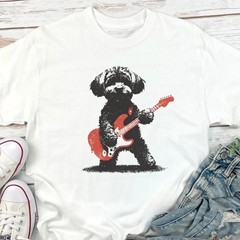 Maltipoo Rock shirt Cute Guitar Dog Tee Gift for Maltipoo Moms T-Shirt