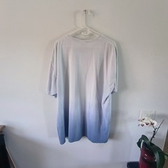ComfortWash Blue Ombre Oversized T Shirt 2XL Casual Cotton Tee