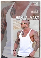 Men’s Gym Tank Top Muscle Shirt Sleeveless T Shirt Workout Fitness Training Tee