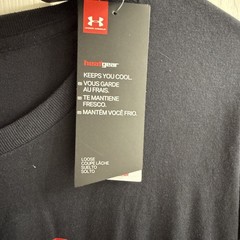 Under Armour Men’s UA Freedom Flag Logo T-Shirt Black 3XL NWT