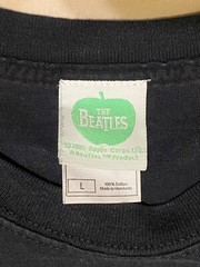 2005 THE BEATLES RUBBER SOUL Black Cotton T-SHIRT Apple Corps Adult Size Large L
