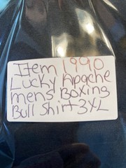 NWT Lucky Apache Men’s Boxing Bull Shirt Size 3XL Streetwear Swag Patriotic Star