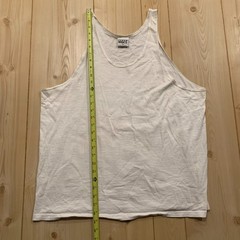 Vintage Y2K Trend Basics Streetwear Grunge Punk Hip-Hop Skater White Tank Top XL