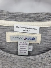 Carbon2Cobalt Shirt Mens XS Gray Crew Neck Long Sleeve Pullover Stretch Knit