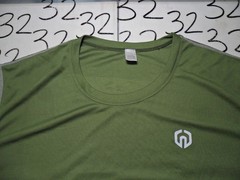 2XL Neleus 100% Poly Olive Green Athletic Shirt