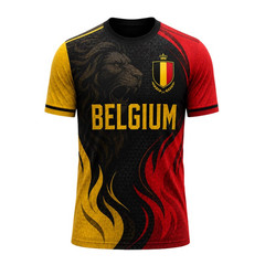 Personalized Belgium Soccer Jersey, Custom Name Number Red Football Shirt