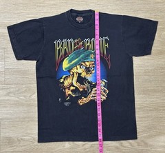 HARLEY DAVIDSON vintage 1987 BAD TO THE BONE shirt JUST BRASS biker MOTORCYCLE