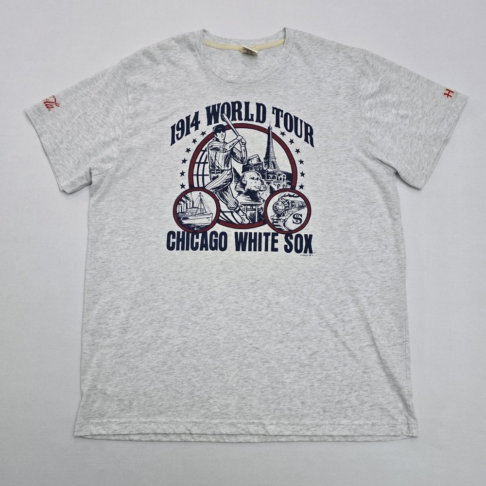 Homage Vintage-Inspired Graphic Tshirt 1914 Chicago White Sox World Tour Mens XL