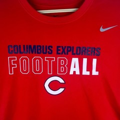 Nike Columbus Explorers Football Shirt Mens XXL Red Dri-Fit Miami FL