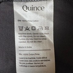 Quince Pima Cotton Luxe Touch Tee Mens Size L Dark Coal Crew Neck NWT